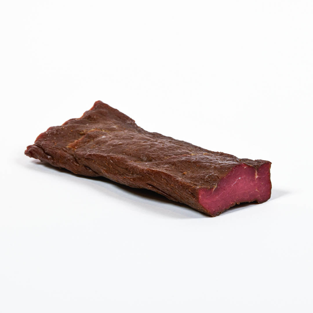 BalkanBeef Rücken Pur 200g – halal Rind-Trockenfleisch, unverfälschter Geschmack, traditionell geräuchert und vakuumverpackt